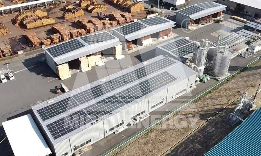 7.6MW مشروع نظام السقف الكهروضوئية في اليابان