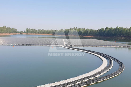 تساعد الأنظمة العائمة لشركة Mibet Energy 1.توصيل الطاقة الكهروضوئية بقدرة 5 ميجاوات في تايلاند بسلاسة